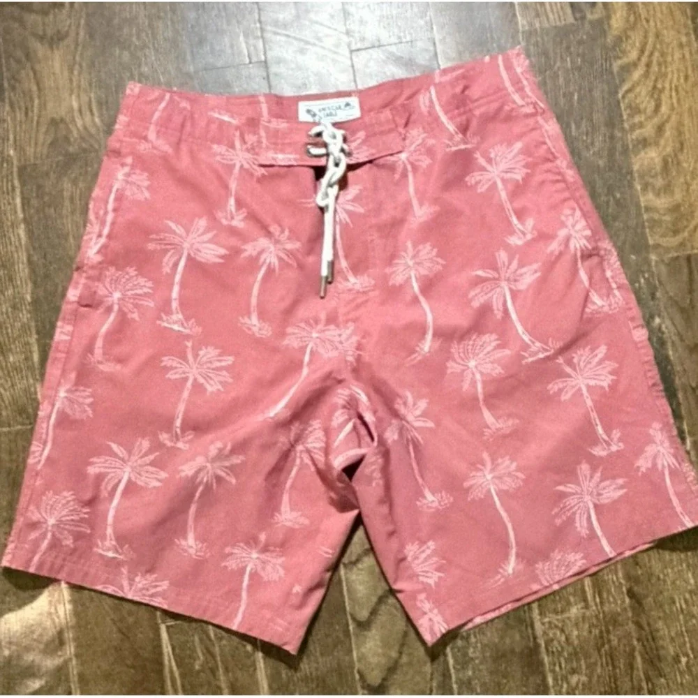 American Eagle Size Medium Swim Trunks Palm Trees Not Lined